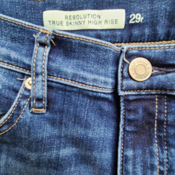 Gap 1969 Resolution True Skinny High Rise Jeans size 29 - Picture 8 of 11